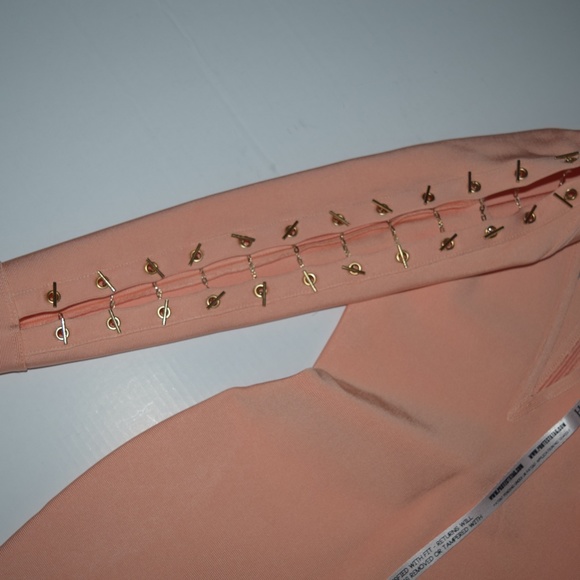 New House of CB Peach Calliah Bodycon Dress Size M - Picture 4 of 6